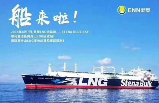 LNG運輸船-STENA BLUE SKY靠泊斯奧舟山LNG接收站